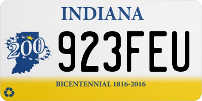 IN license plate 923FEU