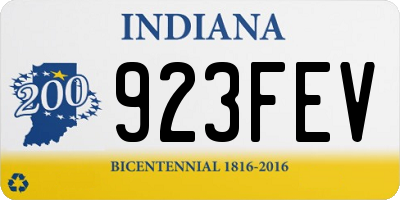 IN license plate 923FEV