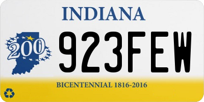 IN license plate 923FEW