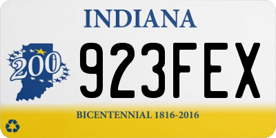 IN license plate 923FEX