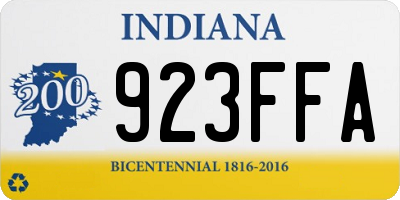 IN license plate 923FFA