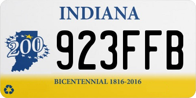 IN license plate 923FFB