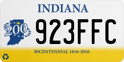 IN license plate 923FFC