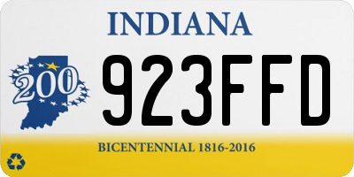 IN license plate 923FFD