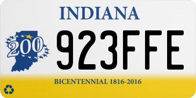 IN license plate 923FFE