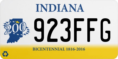IN license plate 923FFG
