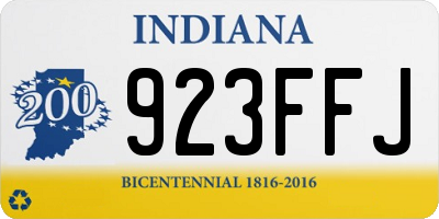 IN license plate 923FFJ