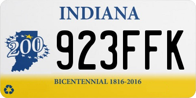 IN license plate 923FFK