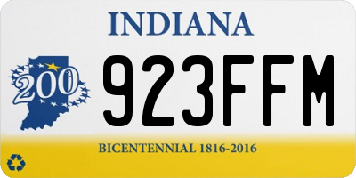 IN license plate 923FFM