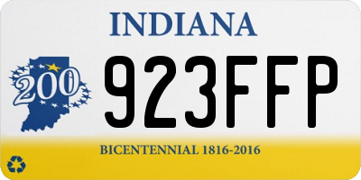 IN license plate 923FFP
