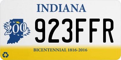 IN license plate 923FFR