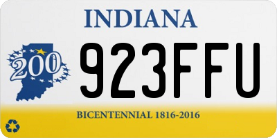 IN license plate 923FFU