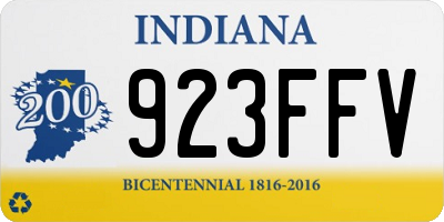 IN license plate 923FFV