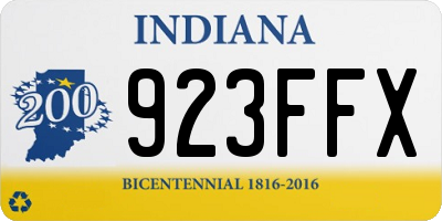 IN license plate 923FFX
