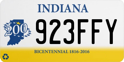 IN license plate 923FFY