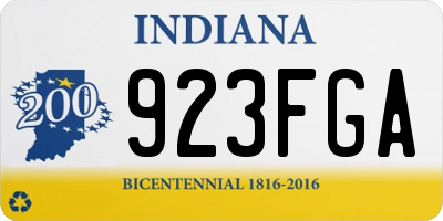 IN license plate 923FGA