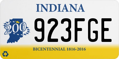IN license plate 923FGE