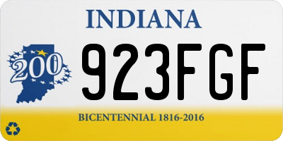 IN license plate 923FGF