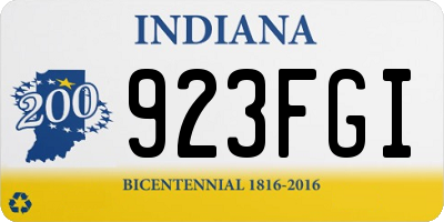 IN license plate 923FGI