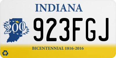IN license plate 923FGJ
