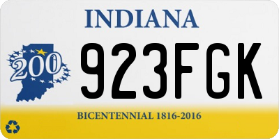 IN license plate 923FGK