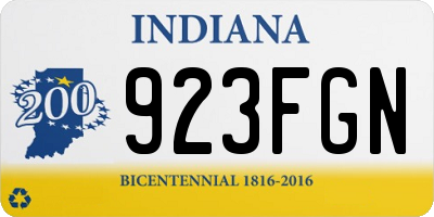 IN license plate 923FGN