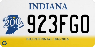 IN license plate 923FGO