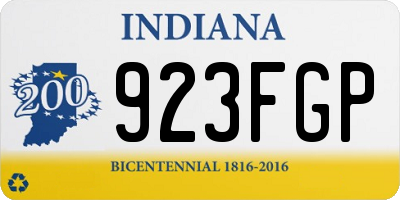 IN license plate 923FGP