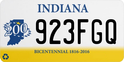 IN license plate 923FGQ