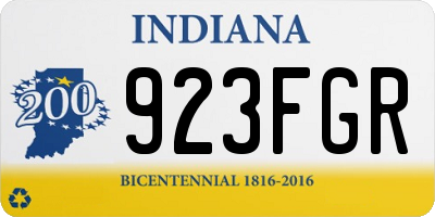 IN license plate 923FGR