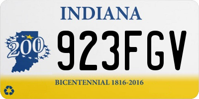 IN license plate 923FGV