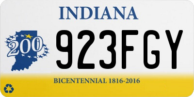 IN license plate 923FGY