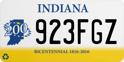IN license plate 923FGZ