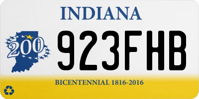 IN license plate 923FHB
