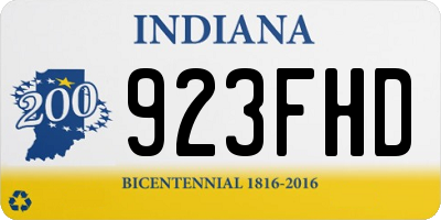IN license plate 923FHD