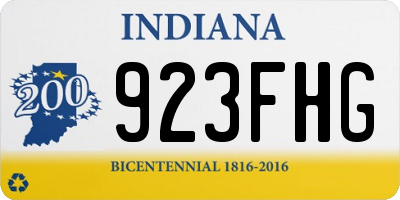 IN license plate 923FHG