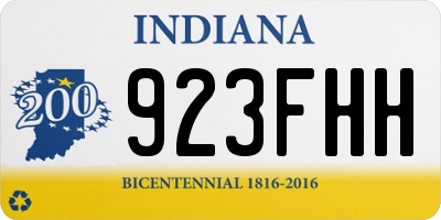 IN license plate 923FHH