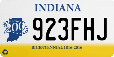 IN license plate 923FHJ