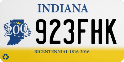 IN license plate 923FHK