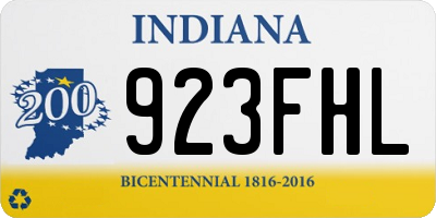 IN license plate 923FHL