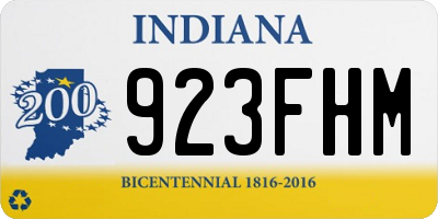 IN license plate 923FHM