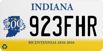 IN license plate 923FHR