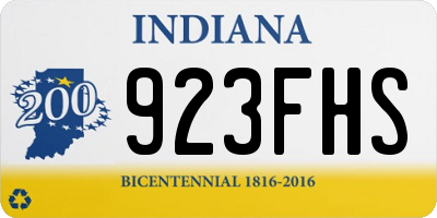 IN license plate 923FHS