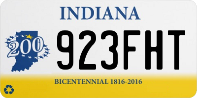 IN license plate 923FHT