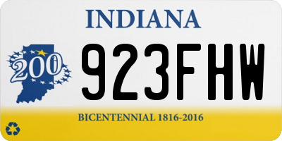 IN license plate 923FHW