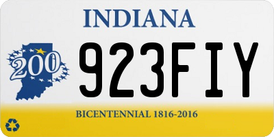 IN license plate 923FIY
