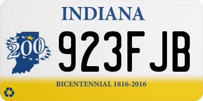 IN license plate 923FJB