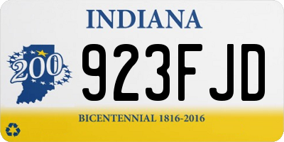 IN license plate 923FJD