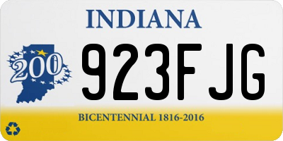IN license plate 923FJG