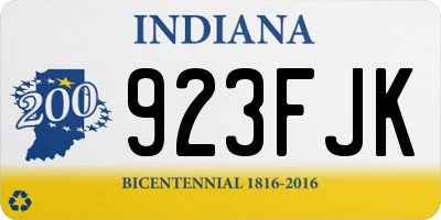 IN license plate 923FJK